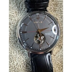 Mens Bulova Classic Aerojet Automatic 98A187 Watch Open Heart